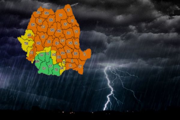 Din nou cod portocaliu și căderi masive de precipitații, și în Dâmbovița