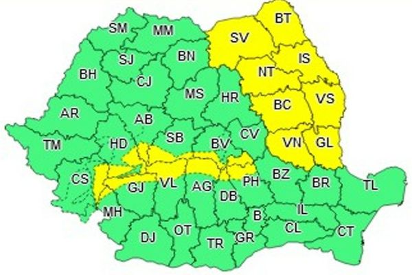 Vreme deosebit de rece şi ger, în nordul, centrul şi estul ţării, dar şi local în sud, până miercuri 