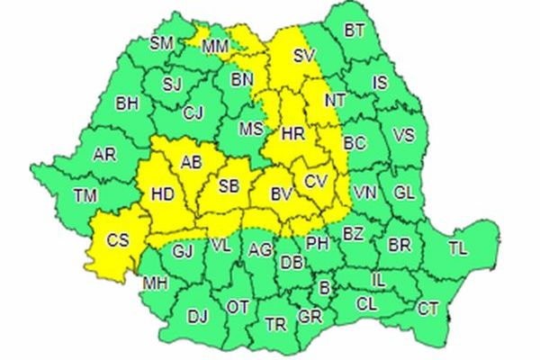 COD GALBEN de ninsori și vânt