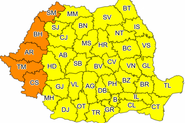 Cod galben de caniculă în mai multe județe din țară, printre care și Prahova, Giurgiu, Ilfov și Dâmbovița