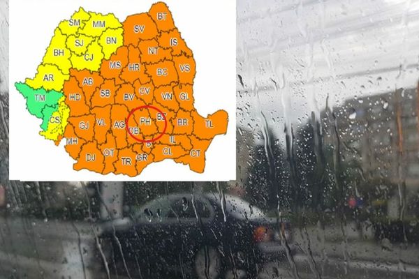 Alertă meteo de vijelii, grindină și ploi abundente. Ce județe sunt vizate 