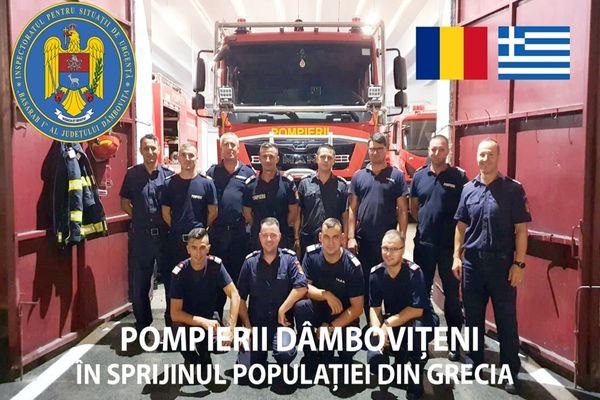 ISU Dâmbovița trimite pompieri în Grecia pentru a ajuta la stingerea incendiilor de pădure