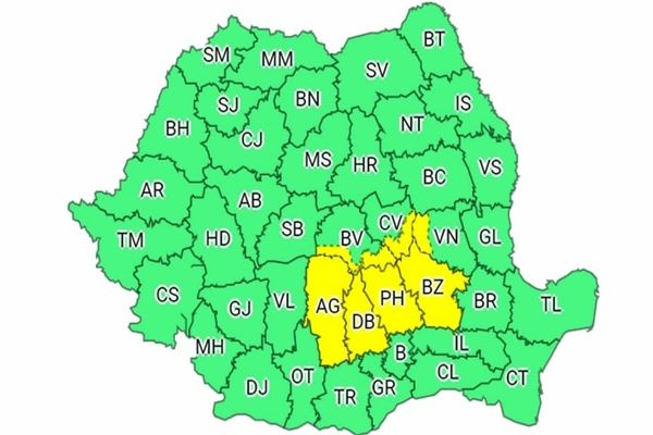 Avertizare meteorologică pentru județul Dâmbovița: Cod Galben de instabilitate atmosferică până diseară!