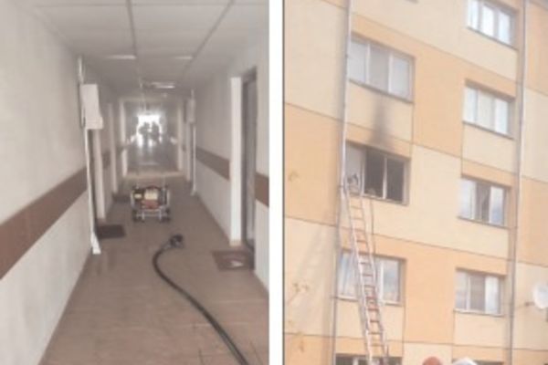 Târgoviște. Intervenție pentru stingerea unui incendiu izbucnit într-un apartament