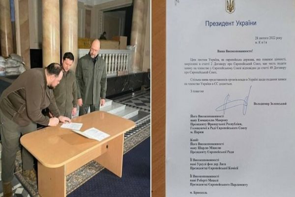 Președintele Ucrainei, Volodimir Zelensky, a semnat cererea de aderare a țării la UE