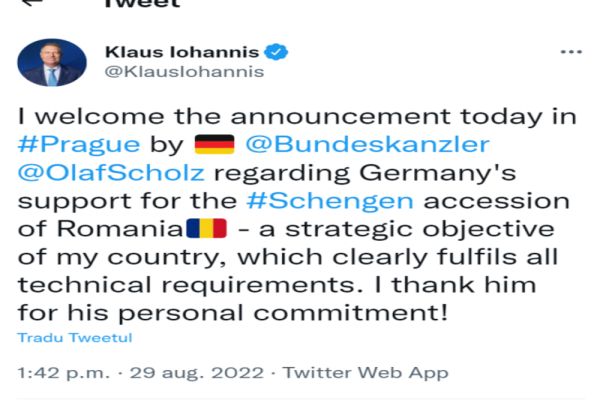 Cancelarul german Olaf Scholz propune aderarea României la Schengen / Oficialii de la București mulțumesc pentru susținere
