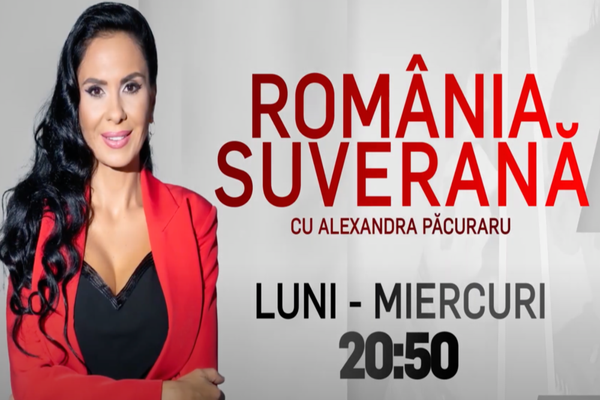 România suverană, cu Alexandra Păcuraru - o nouă emisiune, de luni până miercuri, la 20:50