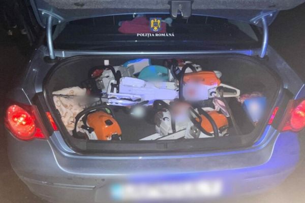 Dâmbovița: Tineri prinși în trafic, după ce au furat mai multe drujbe dintr-o societate comercială  