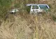 Accident spectaculos pe A1. O mașină, cu trei persoane la bord, s-a răsturnat în afara carosabilului