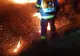 Video| Puternic incendiu de vegetație la Voinești,în Dâmbovița