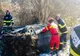 Târgoviște: Un tânăr s-a răsturnat cu mașina după ce a pierdut controlul volanului 