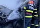 Autoutilitară cuprinsă de flăcări, în Dâmbovița!