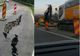 Foto| CNAIR-ul s-a hotărât în sfârșit să repare drumul surpat la Moțăieni (DN 71) din Dâmbovița